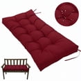 thumbnail image 1 of TOPCHANCES Indoor Outdoor Bench Cushion Water Resistant Wicker Sofa Swing Cushion, Garden Furniture Loveseat Lounger Seat Pad (51 x 19.6 inch, Red), 1 of 9