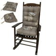 thumbnail image 1 of TOPCHANCES Water-Resistant Comfortable, Rocking Chair Cushion Polyester Leaves Fiber Gray, 2 Pieces, 1 of 8