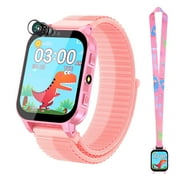 TOPCHANCES Kids Smart Watch for Boys Girls, Touch Screen Smartwatch with 30 Games, 140 Learning Cards, Storytelling, Camera, Video, Music Player, Pedometer (Pink)