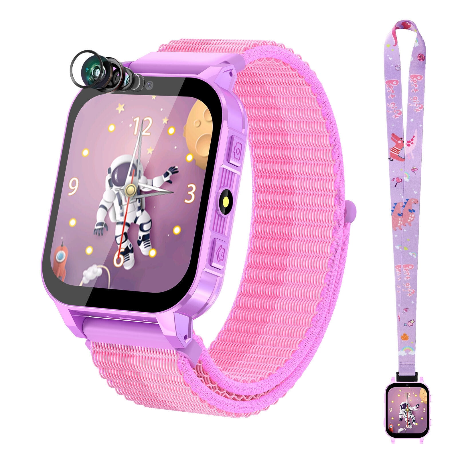 TOPCHANCES Kids Smart Watch for Boys Girls, Touch Screen Smartwatch with 30 Games, 140 Learning Cards, Storytelling, Camera, Video, Music Player, Pedometer (Purple)