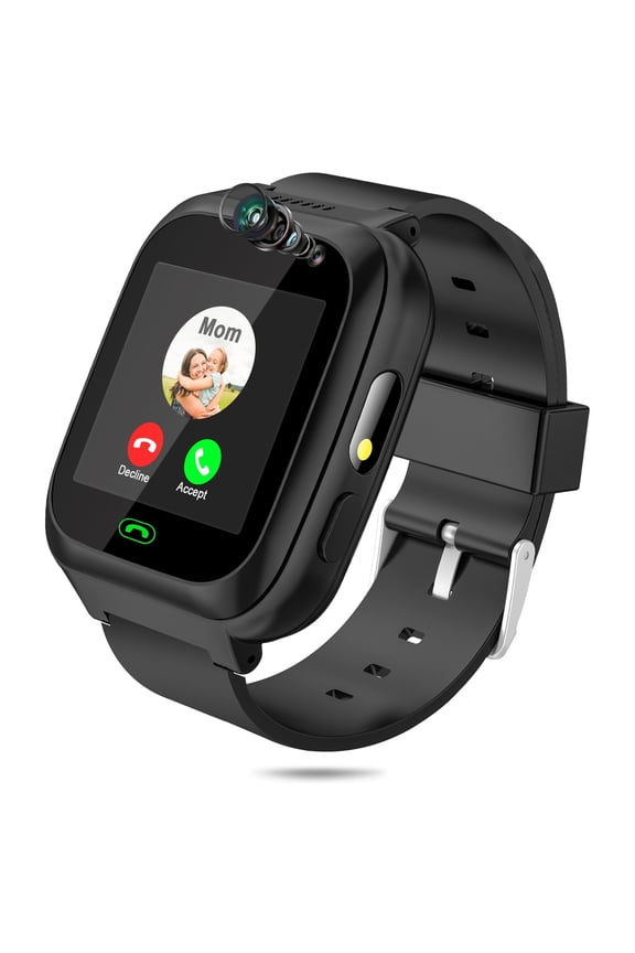 Kids Smart Watch for Boys Girls, Touch Screen Smartwatch with Call, 8 Games, Camera, Video, Calculator, Music Player (Black)