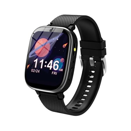TOPCHANCES Kids Smart Watches, Touch Screen Smartwatch for Boys Girls with 2-way Call, Dual Cameras, 31 Games, Music Player, Video, Educational Toys Gifts, Black