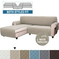 thumbnail image 1 of TOPCHANCES L-Shaped Sofa Cover, Sectional Couch Cover, Reversible Sofa Slipcovers, Furniture Protector for Pets Kids (Large Size, Khaki), 1 of 12