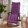 thumbnail image 1 of TOPCHANCES Lounge Chaise Chair Cushion, Tufted Soft Comfort Deck Chaise High Back Cushion, Outdoor Indoor Rocking Chair Padded with Ties for Patio Furniture, Rose Purple, 43''x16'', 1 of 8