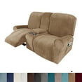thumbnail image 1 of TOPCHANCES Loveseat Recliner Cover, Couch Slipcover for Double Recliner, 2-Seat Sofa Cover with Center Console Cover, Furniture Protector for Kids Dogs Pets ( Taupe ), 1 of 9