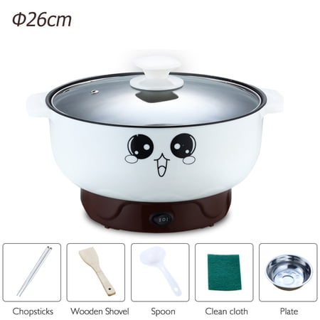 TOPCHANCES Multi-Function Electric Skillet Wok Non-Stick Cooker Hot Pot with Lid & Steamer for Cook Rice Fried Noodles Stew Soup Steamed Fish Boiled Egg