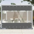 thumbnail image 1 of TOPCHANCES Outdoor Clear Vinyl Curtains with Grommets and Rope, Waterproof Cold Resistant Vinyl Patio Enclosure, PVC Heavy Duty Clear Tarps for Patio, Pergola, Porch,Gazebos,Balcony, 8'Hx7'W, 1 of 12