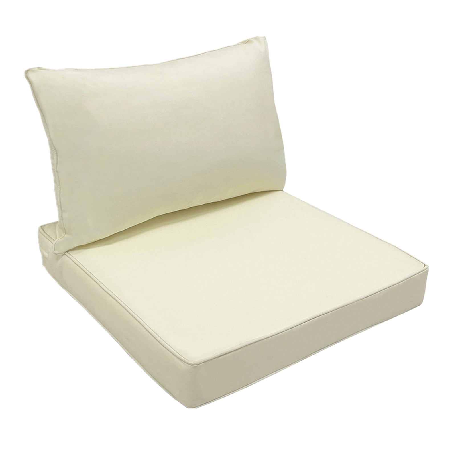 TOPCHANCES Outdoor Deep Seat Cushion Set, 24x24 Inch Waterproof Outdoor Deep Seat Cushions for Patio Furniture (Set of 1, Beige)