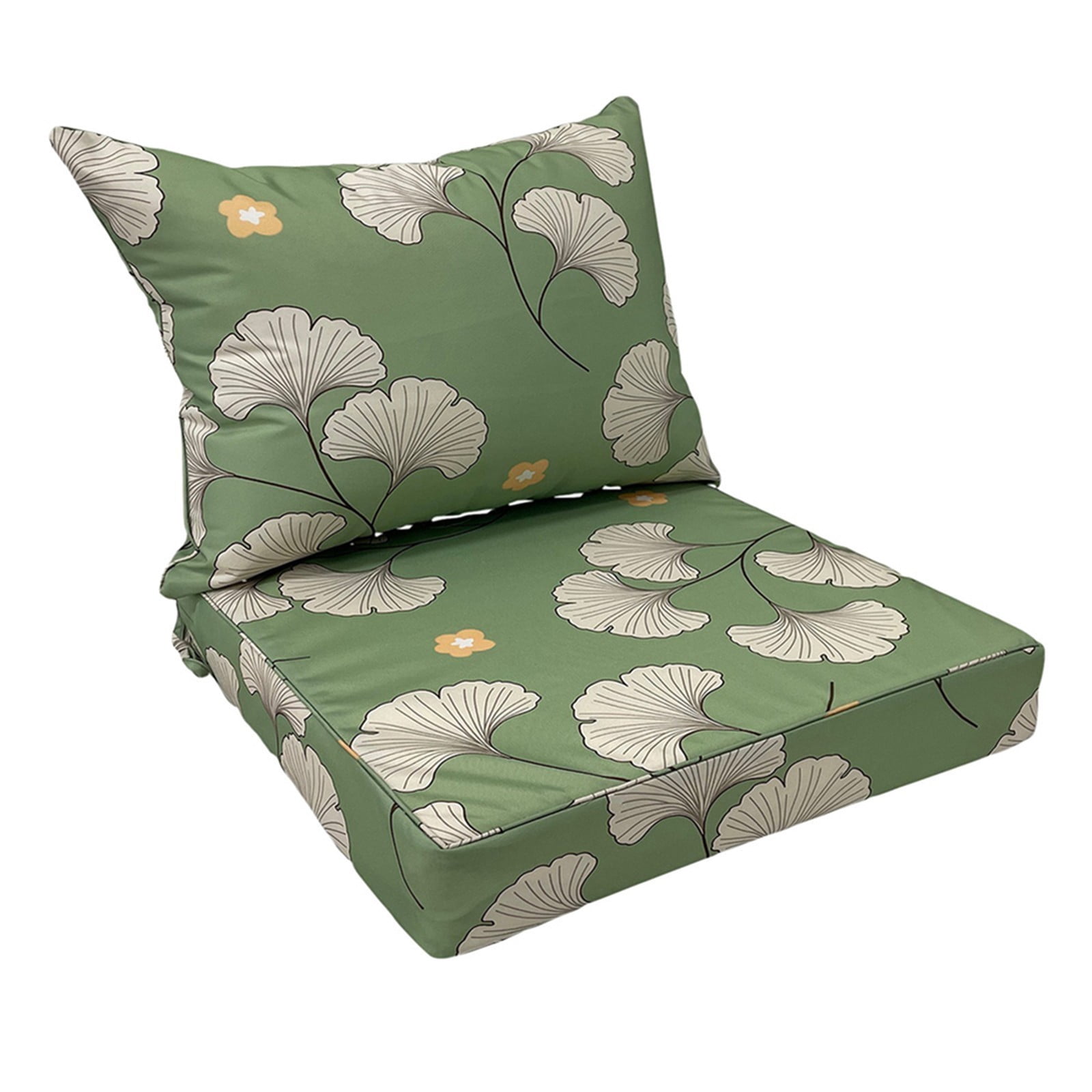 TOPCHANCES Outdoor Deep Seat Cushion Set, 24x24 Inch Waterproof Outdoor Deep Seat Cushions for Patio Furniture (Set of 1, Ginkgo Leaves)