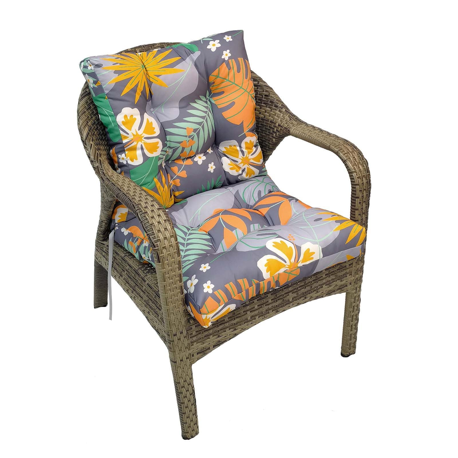 TOPCHANCES Outdoor Seat/Back Chair Cushion for Patio Garden Seat Pad, Spring/Summer Seasonal All Weather Replacement Cushions, Autumn