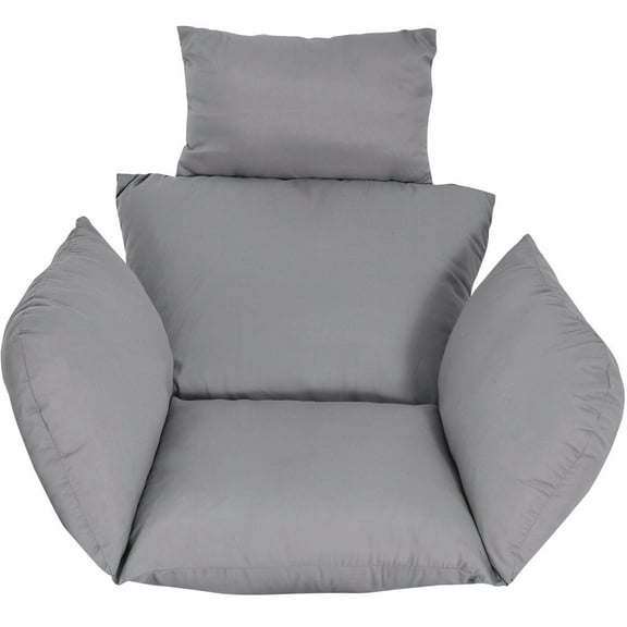 TOPCHANCES Patio Chair Cushion, Cushions for Hanging Egg Chair, Washable Swing Chair Cushion, Garden Hanging Egg Chair Seat Pad (Does Not Include A Chair), Grey