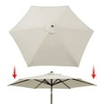 thumbnail image 1 of TOPCHANCES Patio Umbrella 6.5ft Replacement Canopy for 6 Ribs Outdoor Patio Umbrella Canopy Cover - Beige (CANOPY ONLY), 1 of 10