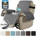 thumbnail image 1 of TOPCHANCES Recliner Chair Cover, Waterproof Quilted Recline Sofa Slipcover with Stretch Elastic Belt (Small, Dark Grey), 1 of 8