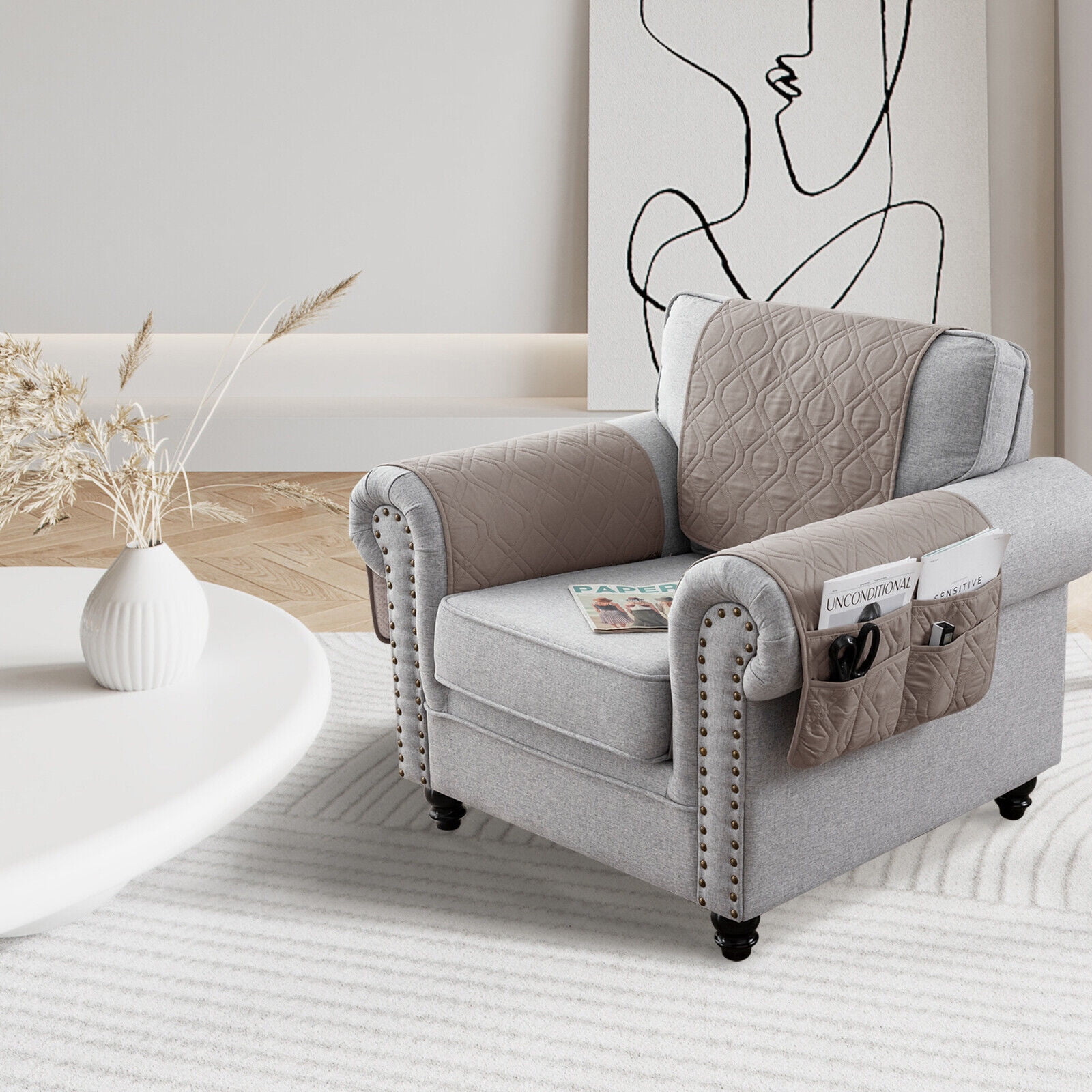 TOPCHANCES Recliner Chair Headrest Cover Waterproof AntiSlip Sofa