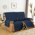 thumbnail image 1 of TOPCHANCES Recliner Sofa Cover, One-piece Reclining Couch Slipcover for 2-Seater Recliner Sofa, Waterproof Furniture Protector for Pets Kids, Navy Blue, 1 of 9
