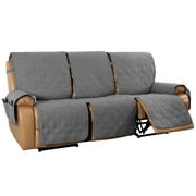 TOPCHANCES Recliner Sofa Cover, Waterproof Recliner Sofa Slipcover for 3 Seat Recliner Chair, Anti-Slip Furniture Protector (Dark Grey)