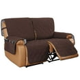 thumbnail image 1 of TOPCHANCES Recliner Sofa Cover for Double Recliner, Waterproof 2-Seater Recliner Sofa Slipcover, Slip Proof Furniture Protector, Brown, 1 of 8