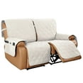 thumbnail image 1 of TOPCHANCES Recliner Sofa Cover for Double Recliner, Waterproof 2-Seater Recliner Sofa Slipcover, Slip Proof Furniture Protector, Ivory White, 1 of 9