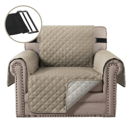 TOPCHANCES Reversible Sofa Slipcover, Waterproof Sofa Couch Dogs Mat, Washable Furniture Protector, Couch Slip Cover Throw for Pets Kids, Khaki