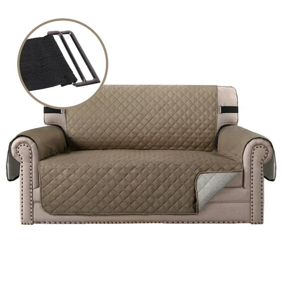 TOPCHANCES Reversible Sofa Slipcover, Waterproof Sofa Couch Dogs Mat, Washable Furniture Protector, Couch Slip Cover Throw for Pets Kids, Taupe