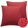 thumbnail image 1 of TOPCHANCES Set of 2 Outdoor Waterproof Throw Pillow Covers Decorative Farmhouse Solid Cushion Cases for Patio Garden Sofa Chairs 18x18 inch, 1 of 1