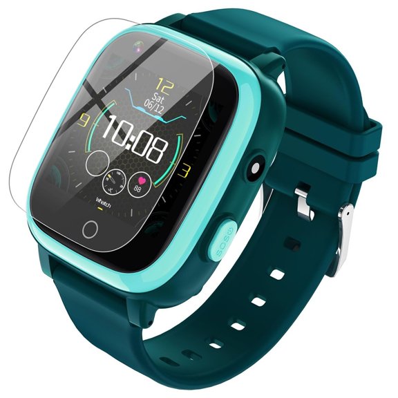 TOPCHANCES Smart Watch for Kids, 1.54" 4G Smartwatch with LBS GPS Tracker, Video Call, Bump-to-Friend, SOS, Camera, Games, Kids Watch Birthday Educational Gift for Age 3-15 Boys Girls, Cyan