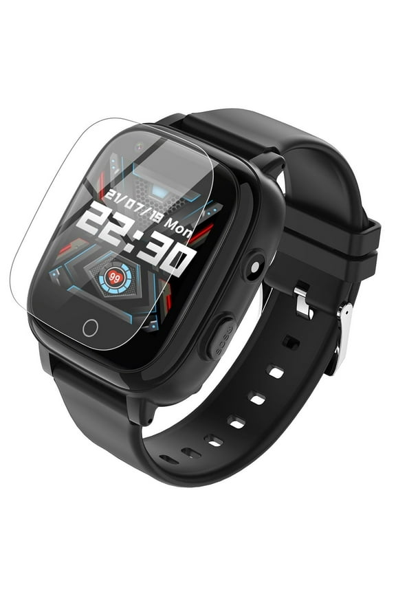 Smart Watch for Kids, 1.54" 4G Smartwatch with LBS GPS Tracker, Video Call, Bump-to-Friend, SOS, Camera, Games, Kids Watch Birthday Educational Gift for Age 3-15 Boys Girls, Black