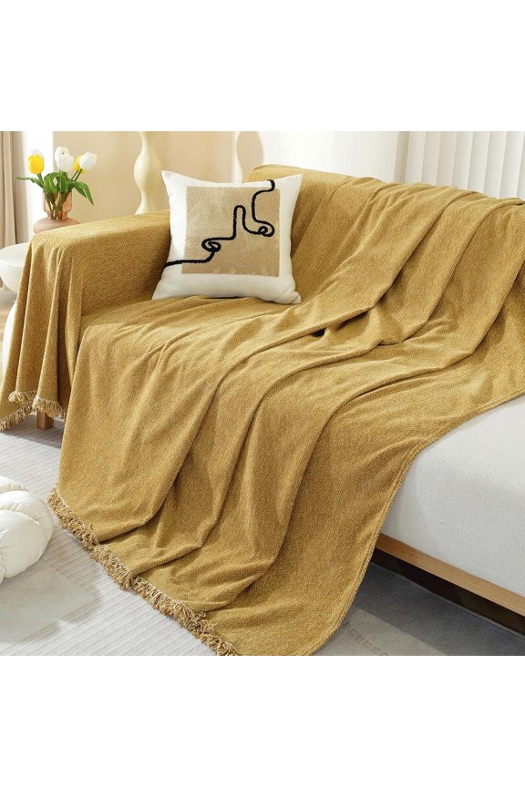 Sofa Cover Couch Covers for 3 Cushion Sofa, Sectional Couch Covers for L Shaped Couch Cover, Living Room Sofa Throws Slipcovers for Pets (71"x 118", Coffee)
