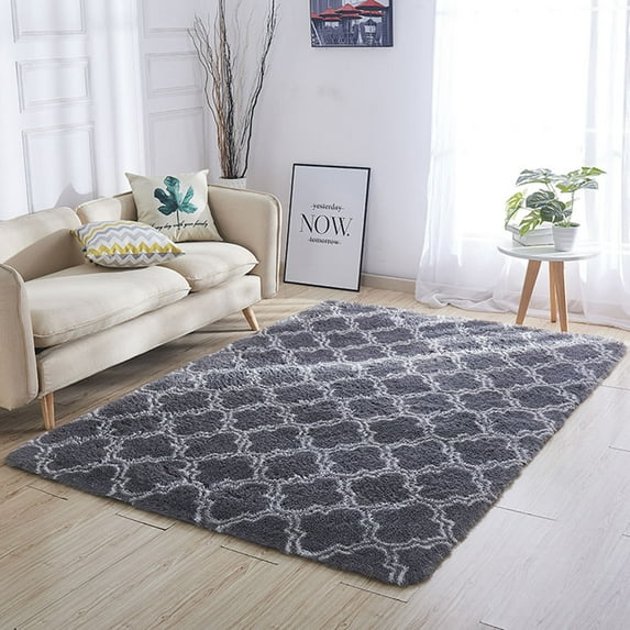 TOPCHANCES Soft Indoor Area Rugs Shaggy Patterned Fluffy Carpets Suitable for Living Room Bedroom Nursery Rugs Home Decor Rugs