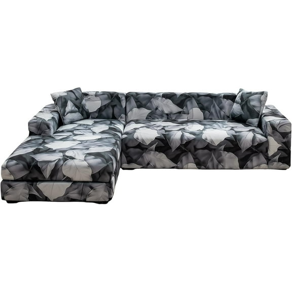 TOPCHANCES Stretch Couch Covers, L Shape Sofa Slipcovers for 3 + 3 Seaters Sectional, Furniture Protector Cover Home Decor
