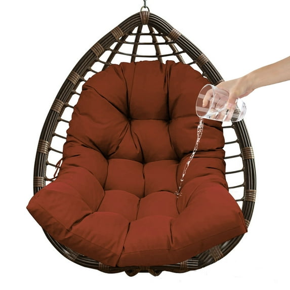 TOPCHANCES Swing Chair Cushion, Patio Chair Cushion for Hanging Egg Chair, Waterproof Hanging Egg Chair Pad ( Dark Coffee )
