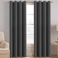 thumbnail image 1 of TOPCHANCES Thermal Insulated Room Darkening Grommet Curtain Panel for Bedroom and Living Room, 52" x 108", Dark Grey, 1 of 1