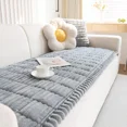thumbnail image 1 of TOPCHANCES Thickened Corduroy Couch Covers, Non-Slip Couch Slipcover for Dogs, Plush Sofa Protective Cover, Pets Bed Mat Couch Cover (Light Gray, 35.4x82 in), 1 of 10