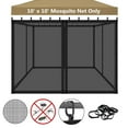 thumbnail image 1 of TOPCHANCES Universal Replacement Canopy Mosquito Netting Screen Sidewalls Only for 10' x 10' Gazebo Canopy, Black, 1 of 13