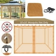 thumbnail image 1 of TOPCHANCES Universal Replacement Canopy Mosquito Netting Screen Sidewalls Only for 10' x 10' Gazebo Canopy, Khaki, 1 of 10