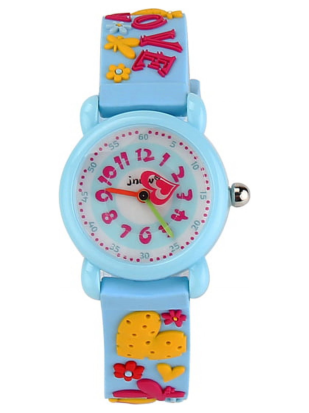 TOPCHANCES Waterproof Kids Watch for Girls Boys Time Machine Analog Watch Toddlers Watch 3D Cute Cartoon Silicone Wristwatch Time Teacher for Little Kids Boys Girls Birthday Gift Toys