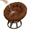 thumbnail image 1 of TOPCHANCES Waterproof Papasan Chair Cushion Only, 51 inch Tuffed Round Floor Seat Cushion, Swing Chair Seat Cushion with Ties, Chocolate, 1 of 9
