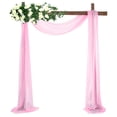 thumbnail image 1 of TOPCHANCES Wedding Backdrop Curtains, Semi-sheer Chiffon Backdrop Drapes Panels for Arch Party Wedding Decorations, (Pink, 1 Panel ), 1 of 7