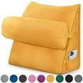 thumbnail image 1 of TOPCHANCES Wedge Reading Pillow, Orthopedic Wedge Bed Pillow Set, Backrest Support Cushion with Detachable Neck Roll (Yollow), 1 of 12