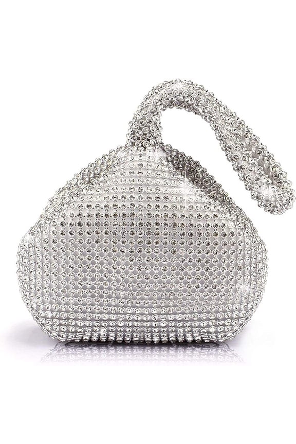 Women's Evening Bag Sparkly Rhinestone Purse Triangle Bage Clutch Purse Bag Handbag For Party Prom Wedding