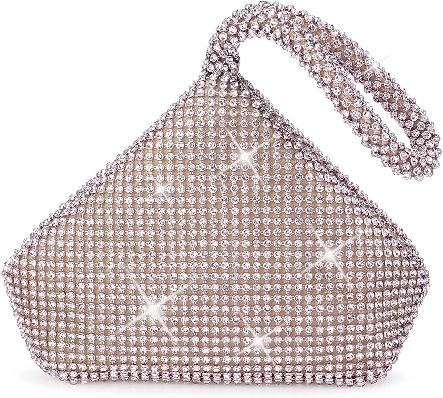 Xiyuan French Fries Shape Bling Crystal Clutch Purse Evening Bags Handbag  For Women Wedding Party Diamond Minaudiere Purses Gold - Shoulder Bags -  AliExpress