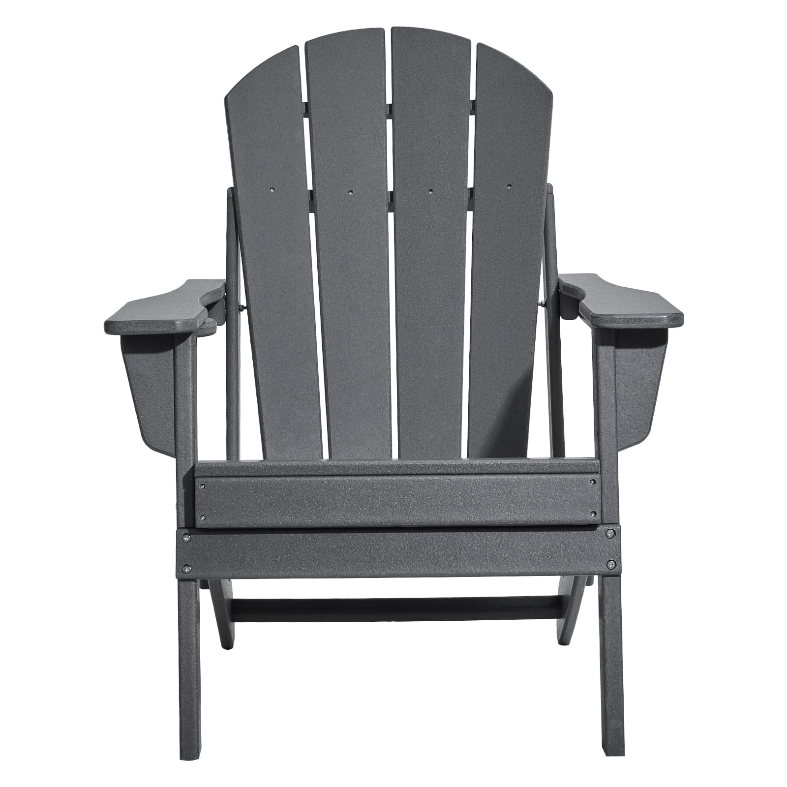 TOPCOMFY Adirondack Chair Set of 2 Folding All Weather HDPE Outdoor Patio Lawn Deck Fire Pit Seating Gray