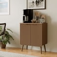 thumbnail image 1 of TopComfy Buffet Cabinet with Storage, Modern Wood Storage Cabinet with 2 Doors for Coffee Bar, Kitchen, Entryway, Dining Room & Living Room, Walnut, 1 of 7