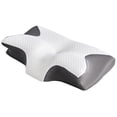 thumbnail image 1 of TOPCOMFY Ergonomic Neck Pillow with Memory Foam for Neck Support Removable Pillowcase for Side Back and Stomach Sleepers, Gray, 1 of 4