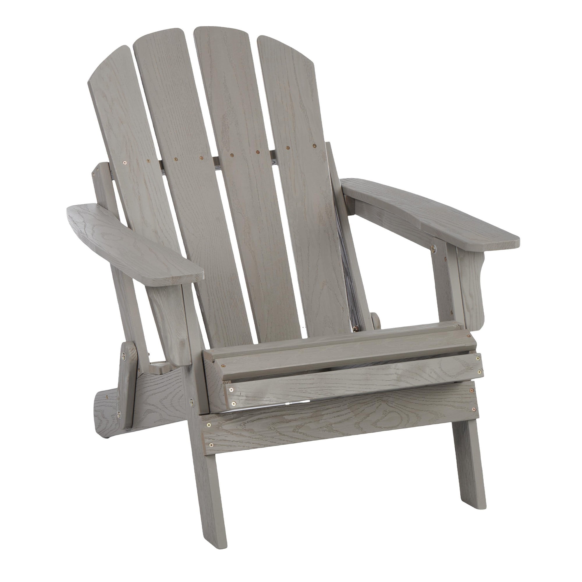 TOPCOMFY Oversize Adirondack Chair Wooden Folding Outdoor Patio Garden Backyard Porch Deck Fire Pit Seating with Pre Assembled Backrest and Seatboard