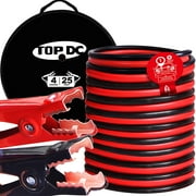 TOPDC 4 Gauge 25 Feet Heavy Duty Automotive Jumper Cables with Carry Bag