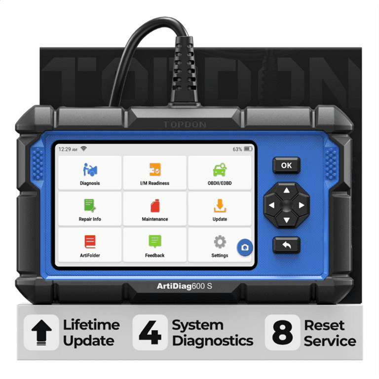 Topdon 5-inch Scan Tool - PCM/TCM/ABS/SRS Lifetime Updates 8