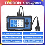 TOPDON AD600S OBD2 Scanner, Full System Car Diagnostic Tool with 9 Reset Services, ABS SRS Transmission Engine Code Reader, CAN-FD Support
