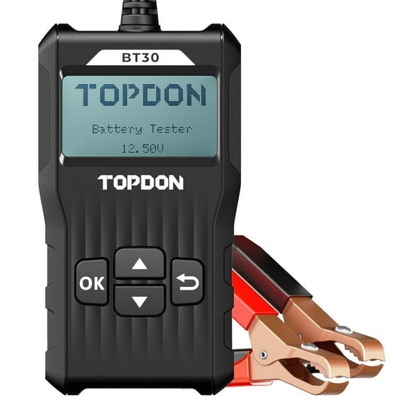TOPDON BT30 12V Car Battery Tester Digital Automotive Diagnostic Analyzer Vehicle Cranking Charging Scanner Tool