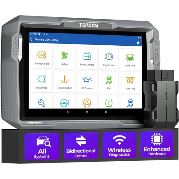 TOPDON Bidirectional Scan Tool, ArtiDiag900 Lite Automotive Diagnostic Tool for Full System, Scanner for Car with Active Test, FCA AutoAuth, Wireless OBD2 Scanner Diagnostic Tool for All Vehicles